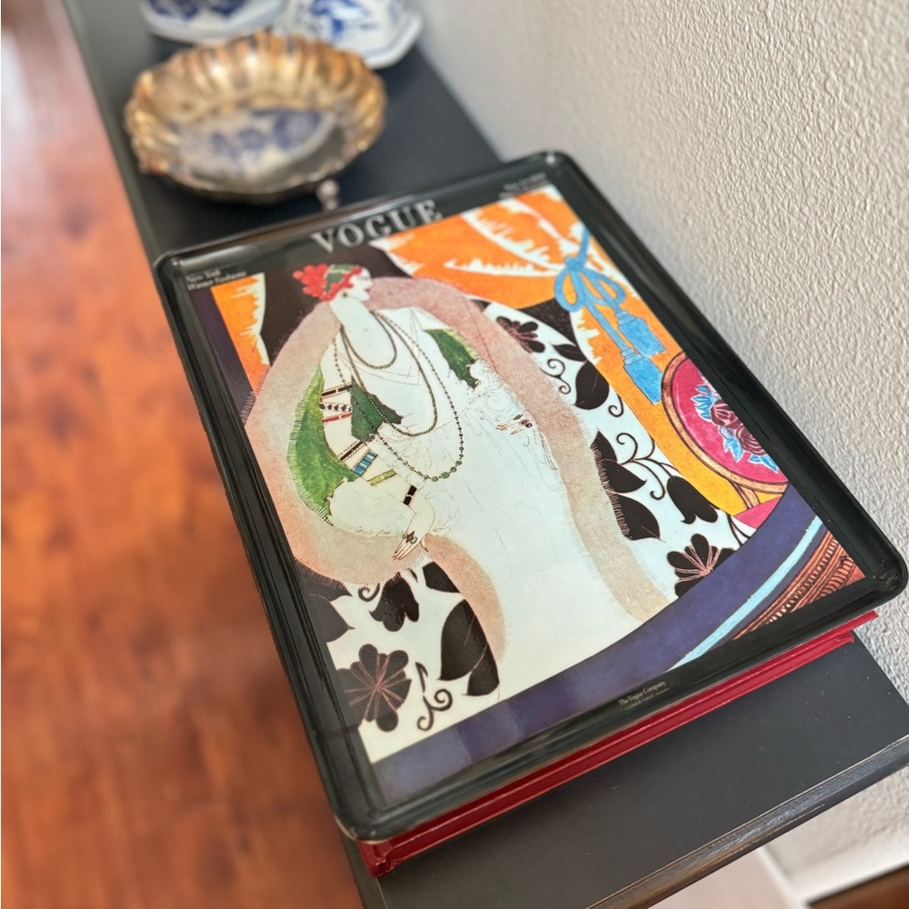 Vintage Vogue Cover Plastic Tray Made in Italy 1920s